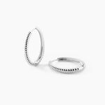 Cr&eacute;oles Ribbed Argent Blanc - Cr&eacute;oles Femme | Marc Orian