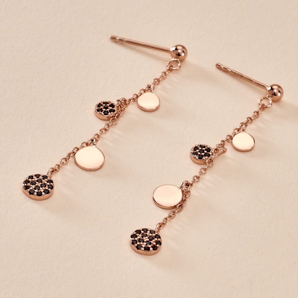 Boucles D'oreilles Pendantes Lorainne Argent Bicolore Oxyde - Pendantes Femme | Marc Orian