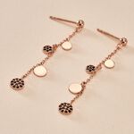 Boucles D'oreilles Pendantes Lorainne Argent Bicolore Oxyde - Pendantes Femme | Marc Orian