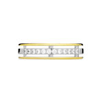 Alliance Serti Grains Ajoures Or Bicolore Diamant - Alliances duo Unisex | Marc Orian