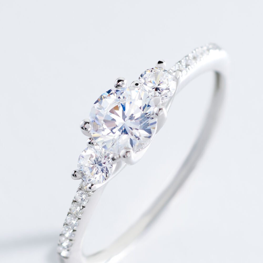 Bague Mallory Argent Blanc Oxyde De Zirconium - Bagues fiançailles Femme | Marc Orian