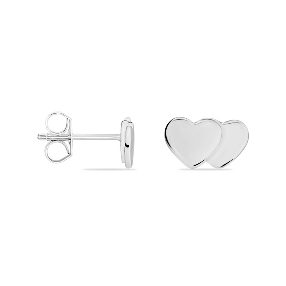 Boucles D'oreilles Puces Collinette Argent Blanc - Puces Femme | Marc Orian