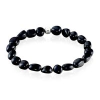 argent blanc agate noire