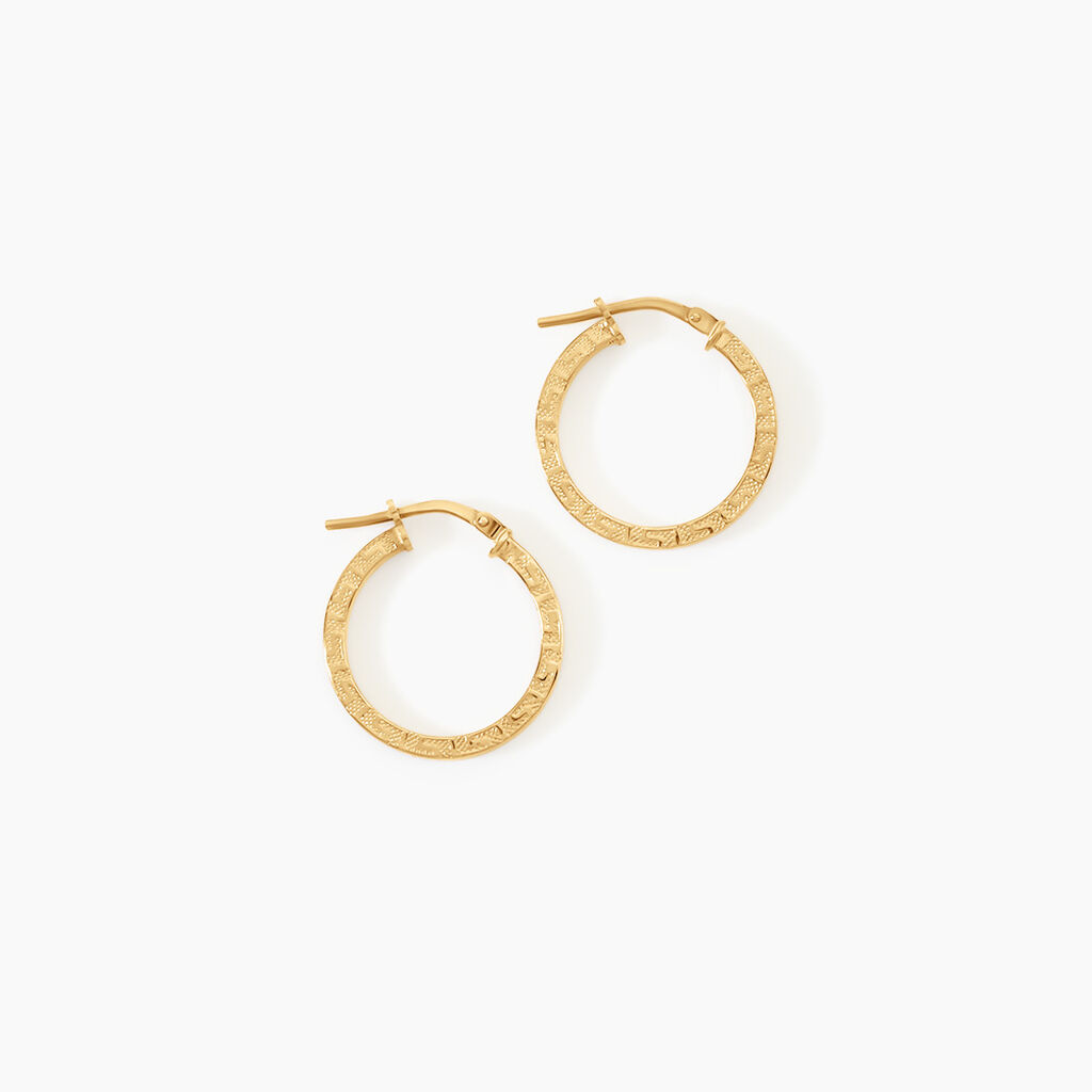 Cr&eacute;oles Xanthia Argent Dor&eacute; A L'Or 750/1000 - Cr&eacute;oles Femme | Marc Orian