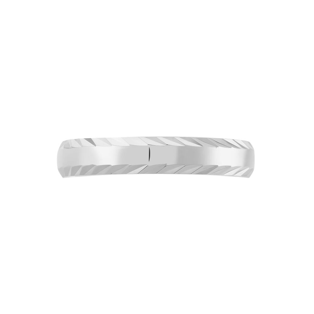 Alliance Nene Ruban Plat Argent Blanc - Alliances duo Famille | Marc Orian