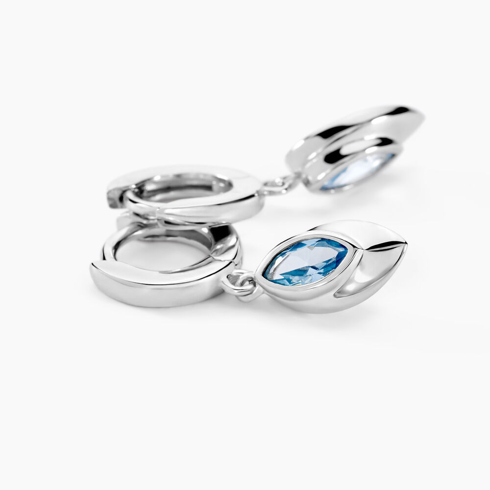 Créoles Duchesse Argent Blanc Oxyde De Zirconium - Créoles Femme | Marc Orian