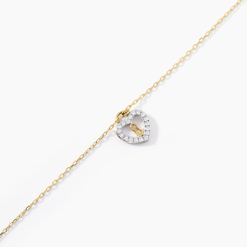 Bracelet Luchetto Or Jaune Oxyde De Zirconium - Bracelets cha&icirc;nes Femme | Marc Orian