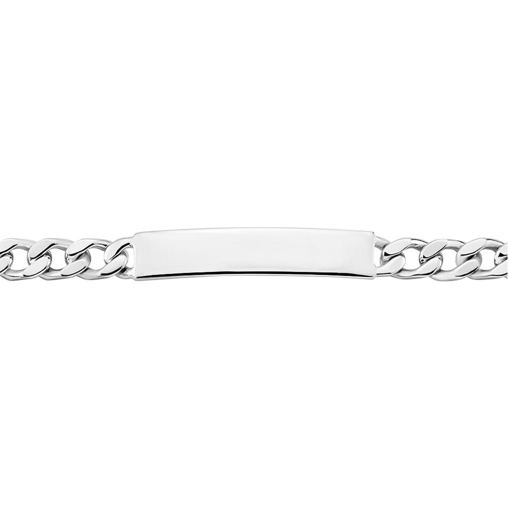 Bracelet Identité Argent Blanc Casper - Gourmettes Homme | Marc Orian