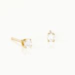 Boucles D'oreilles Puces Aphrodite Or Jaune Diamant - Puces Famille | Marc Orian