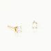 Boucles D'oreilles Puces Aphrodite Or Jaune Diamant - Puces Famille | Marc Orian