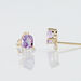 Boucles D'oreilles Puces Eva Or Jaune Amethyste Et Oxyde De Zirconium - Puces Femme | Marc Orian