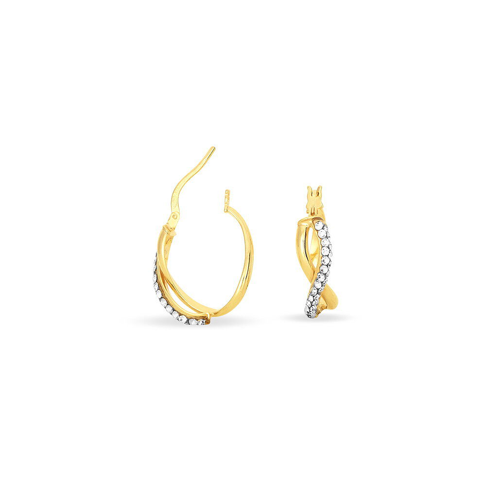 Cr&eacute;oles Ursella Or Jaune Strass - Cr&eacute;oles Femme | Marc Orian