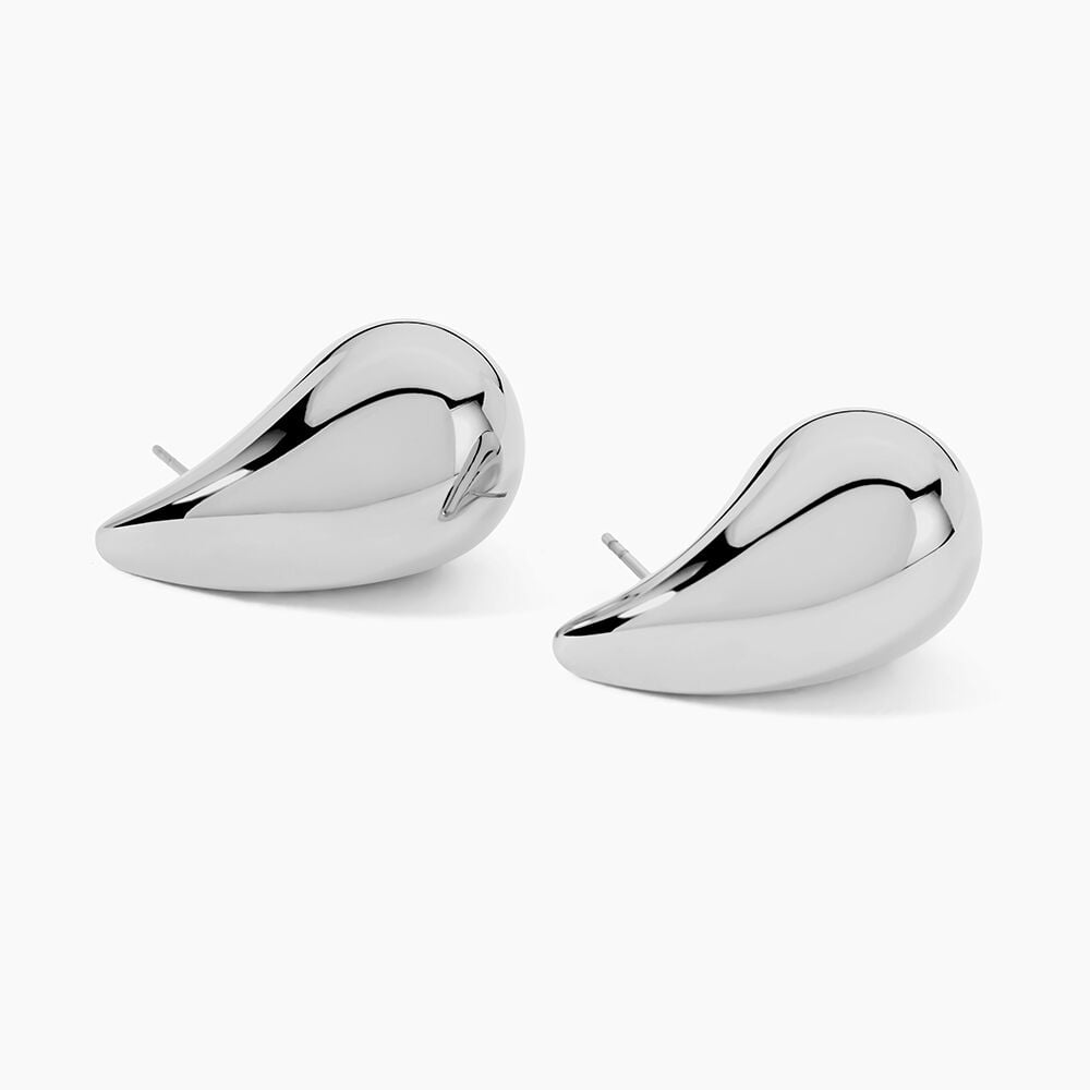 Boucles D'oreilles Puces Xenia Acier Blanc - Puces Femme | Marc Orian