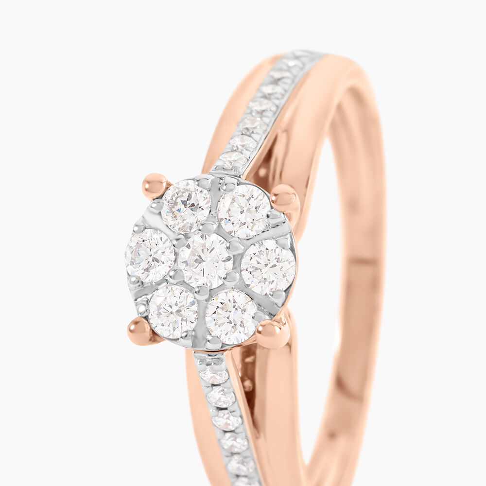 Bague Kate Or Rose Diamant - Solitaires Femme | Marc Orian