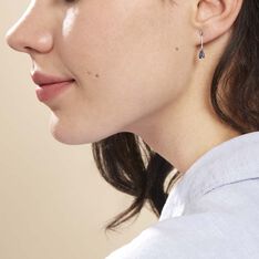 Boucles D'oreilles Pendantes Goutte Or Blanc Saphir - Boucles d'oreilles Pendantes Femme | Marc Orian