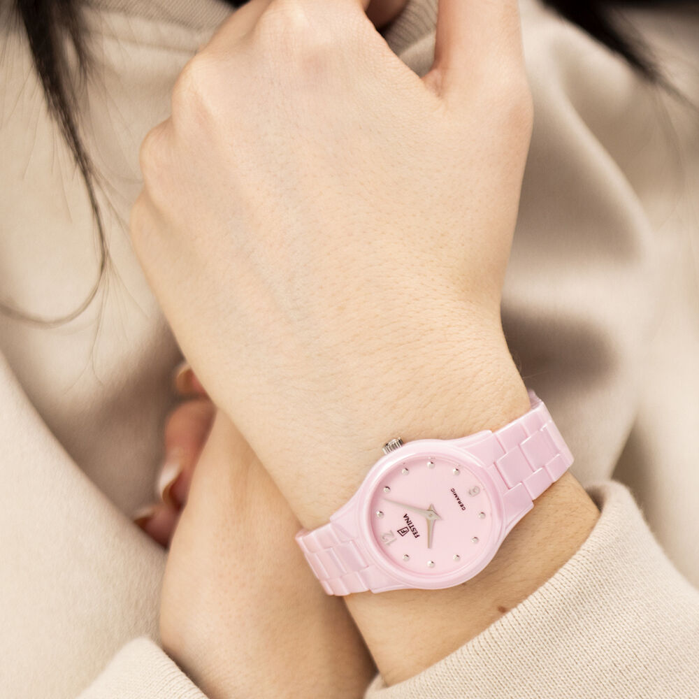 Montre Festina Ceramic 31 Rose - Montres &eacute;tanches Femme | Marc Orian