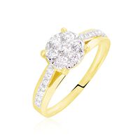 Bague Kate Or Jaune Diamant Synthétique