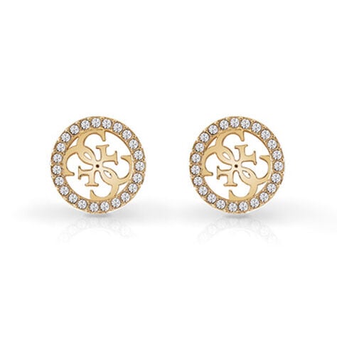 Boucles D'Oreilles Puces Guess Studs Party Acier Jaune Oxyde De Zirconium - Puces Femme | Marc Orian