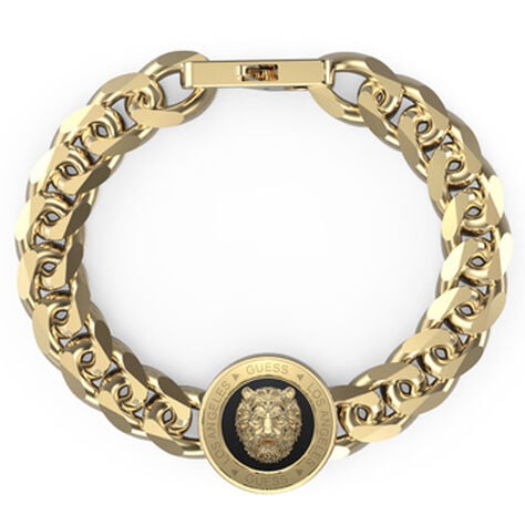 Bracelet Guess Lion King Acier Jaune - Bracelets cha&icirc;nes Homme | Marc Orian