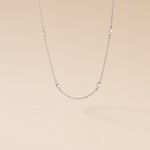 Collier Vashti Argent Blanc Oxyde De Zirconium - Colliers avec pierres Femme | Marc Orian
