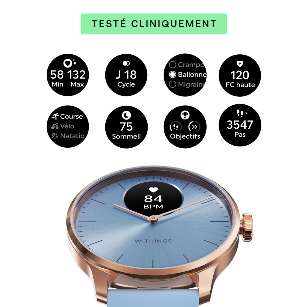 Montre Connectée Withings Scanwatch Light - Montres connectées Femme | Marc Orian