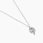 Collier Lydia Or Blanc Topaze Oxyde Oxyde - Colliers avec pierres Femme | Marc Orian