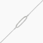 Bracelet La&iuml;de Argent Blanc Oxyde De Zirconium - Bracelets fantaisie Femme | Marc Orian