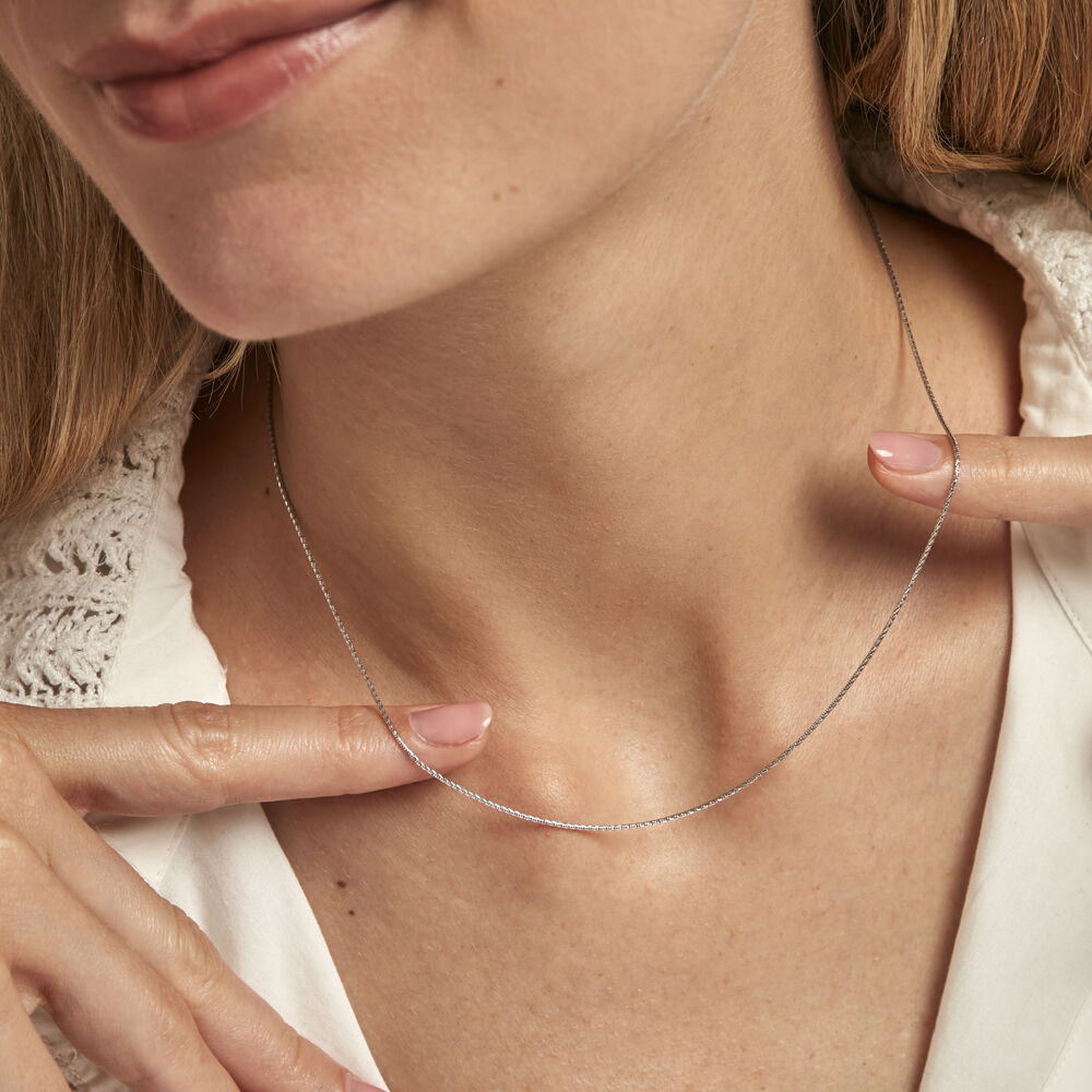 Chaine Tamsina Argent Blanc - Chaines Femme | Marc Orian