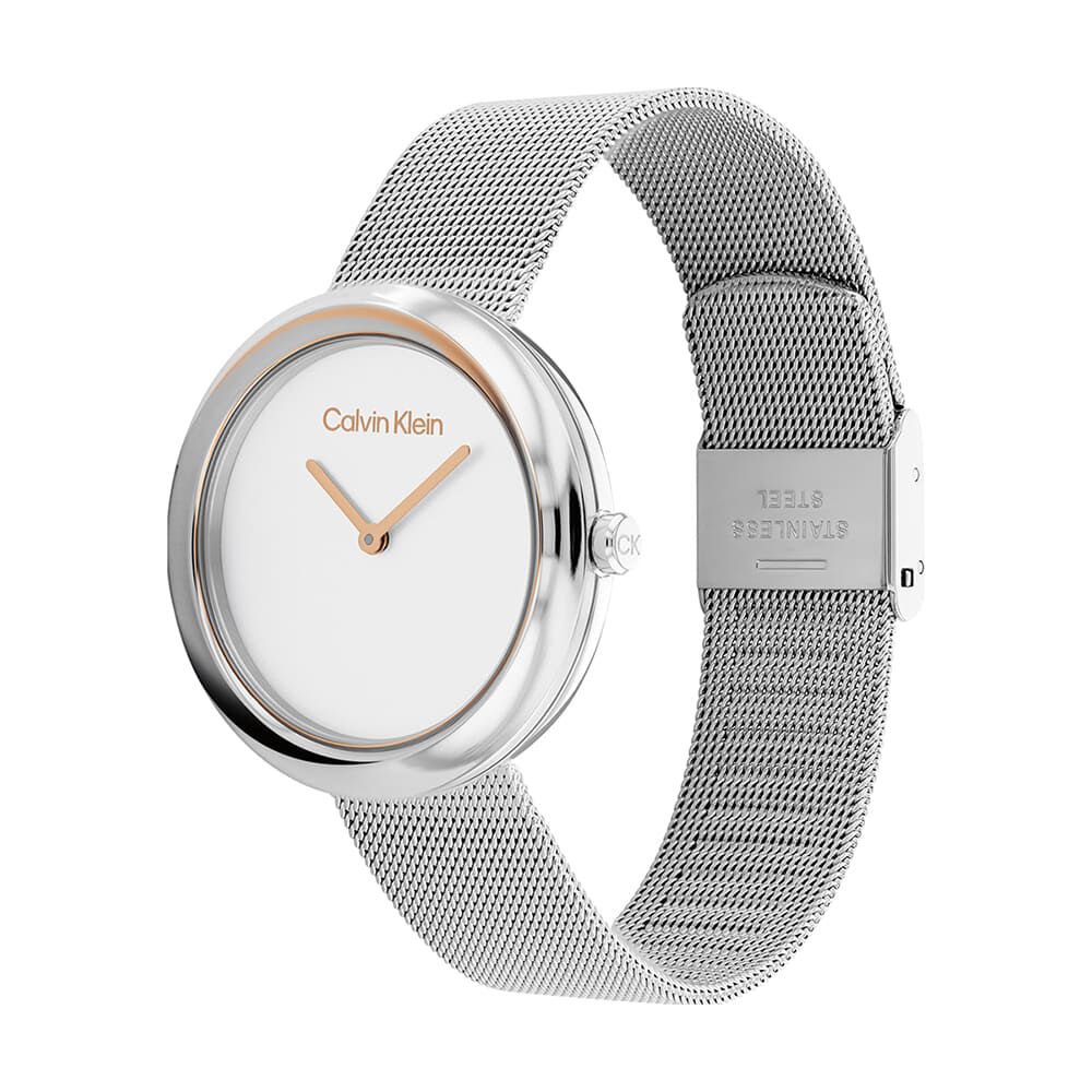 Montre Calvin Klein Twisted Bezel Blanc - Montres &eacute;tanches Femme | Marc Orian