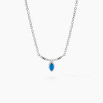 Collier Cyane Argent Blanc Turquoise - Colliers avec pierres Femme | Marc Orian