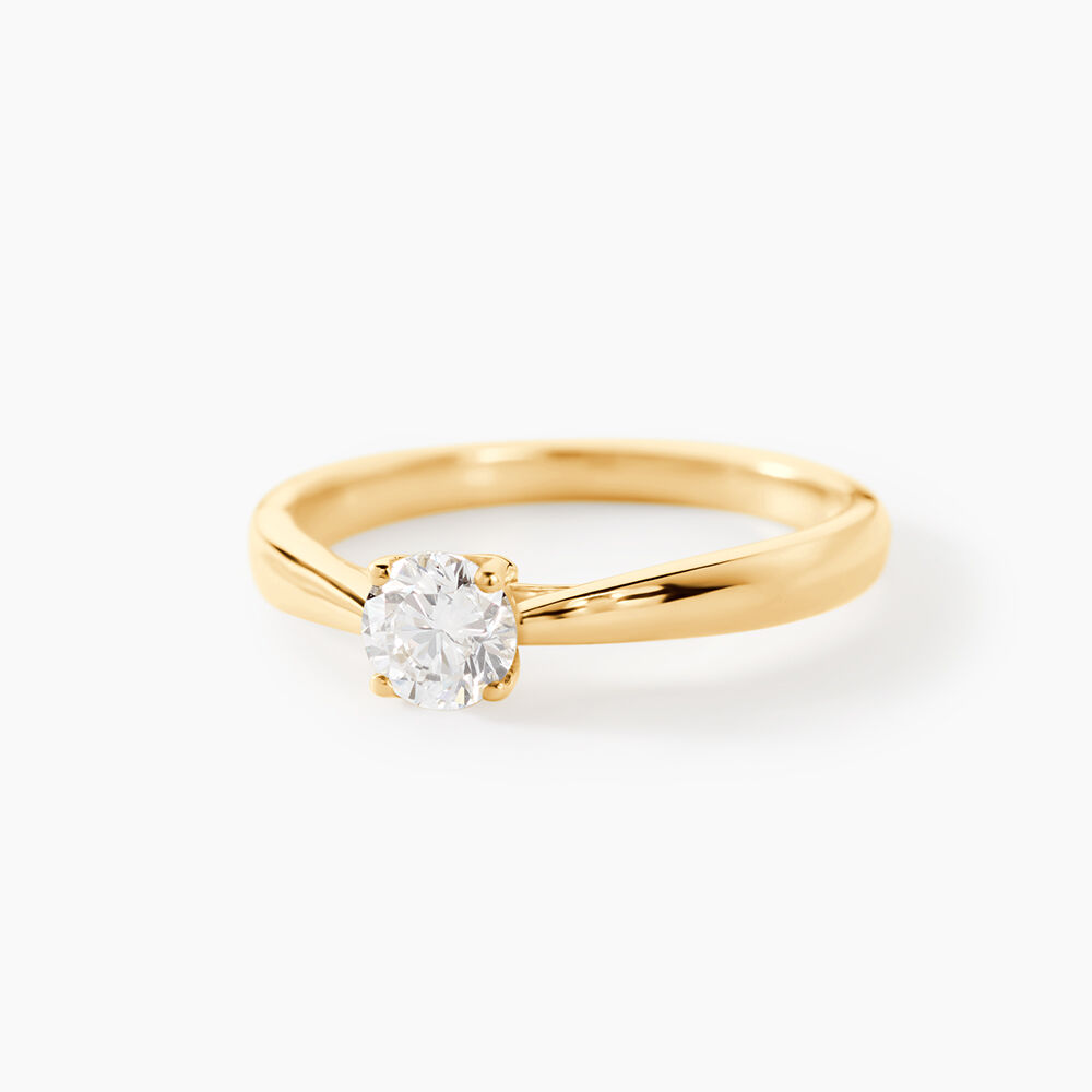 Solitaire Vicoeuria Ld Or Jaune Diamant Synthetique Blanc - Parures de mariage Femme | Marc Orian