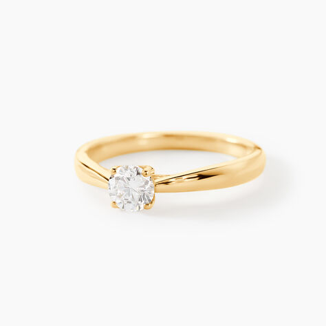 Solitaire Vicoeuria Ld Or Jaune Diamant Synthetique Blanc - Parures de mariage Femme | Marc Orian