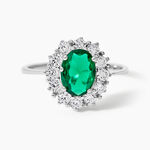 Bague Solitaire Perez Argent Blanc Oxyde De Zirconium - Bijoux fantaisie Femme | Marc Orian