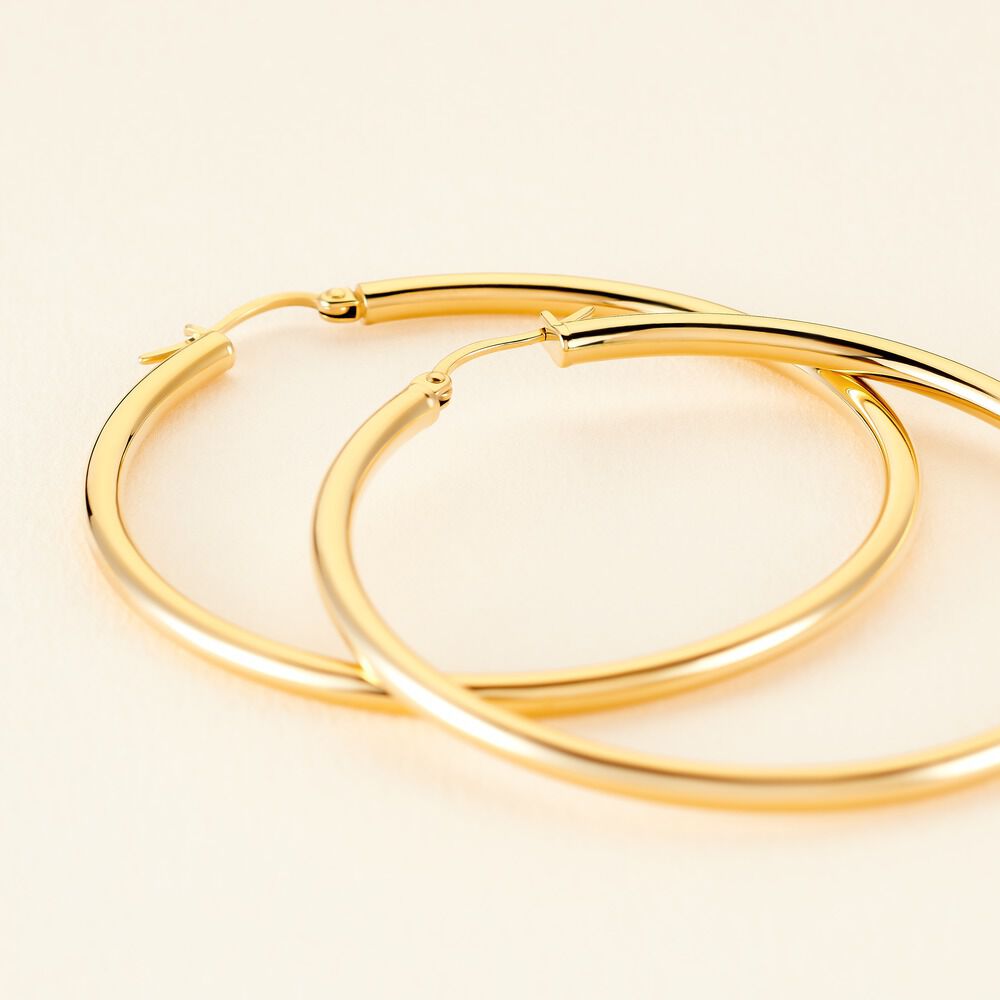 Creoles Mitya Acier Ip Dor&eacute; - Cr&eacute;oles Femme | Marc Orian