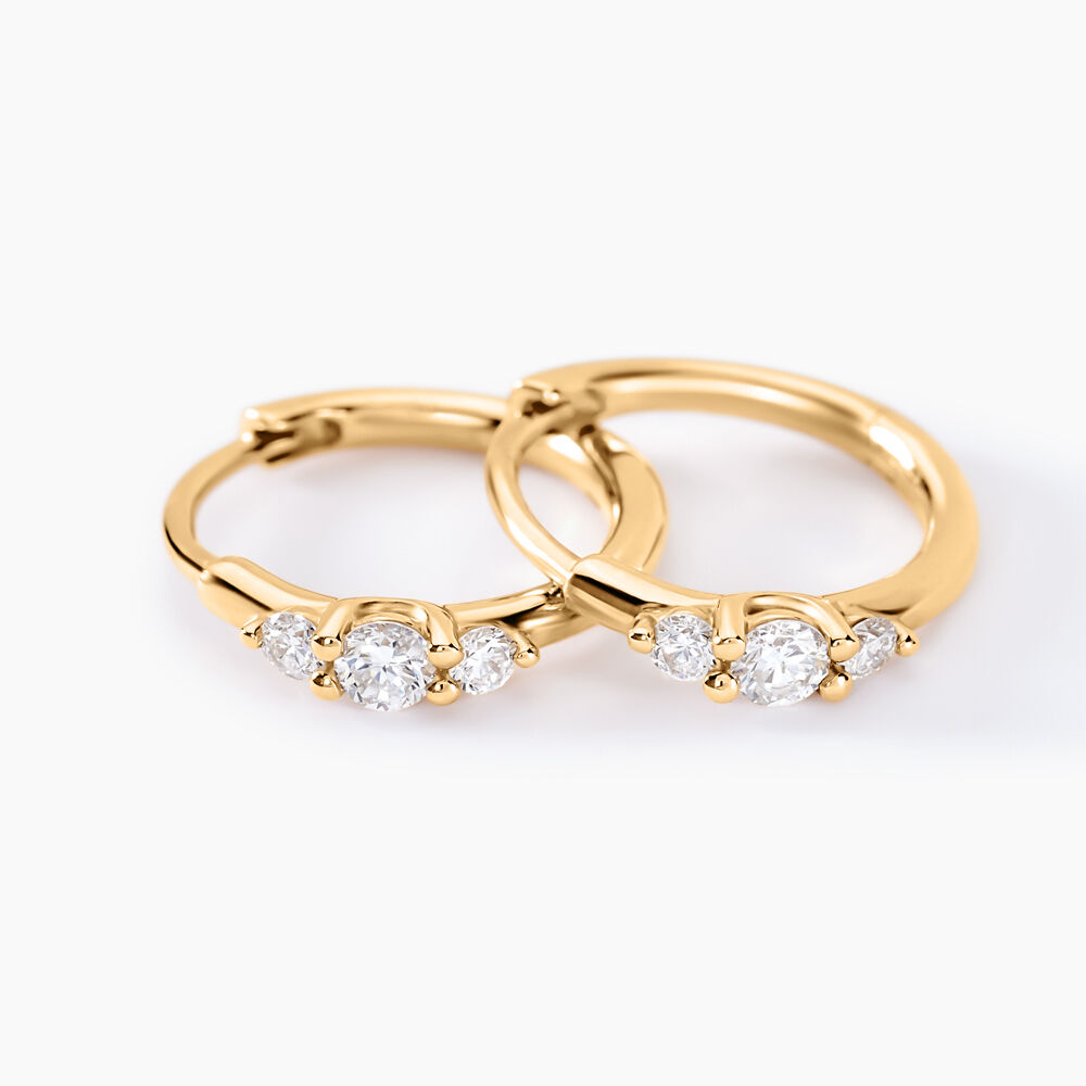 Créoles Kaelee Or Jaune Diamant Synthétique - Créoles Femme | Marc Orian