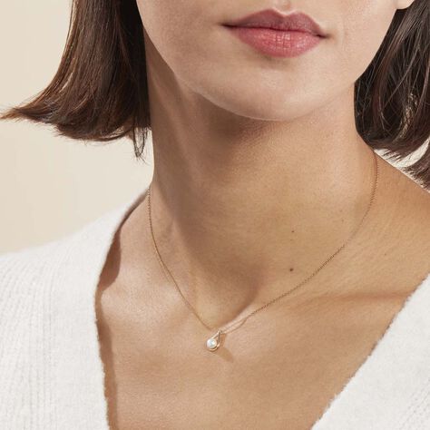 Collier Helin Or Jaune Perle De Culture Et Oxyde De Zirconium - Colliers Femme | Marc Orian