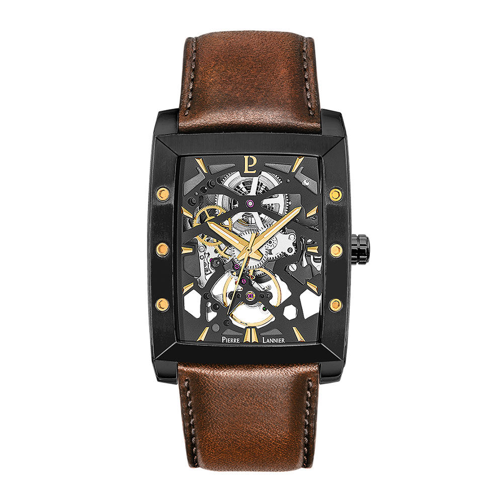 Montre Pierre Lannier Hector Noir - Montres automatiques Homme | Marc Orian