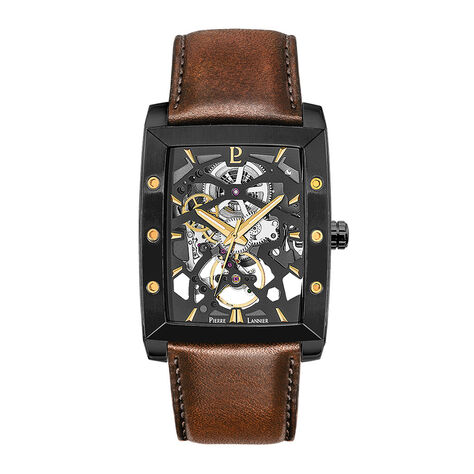 Montre Pierre Lannier Hector Noir - Montres automatiques Homme | Marc Orian