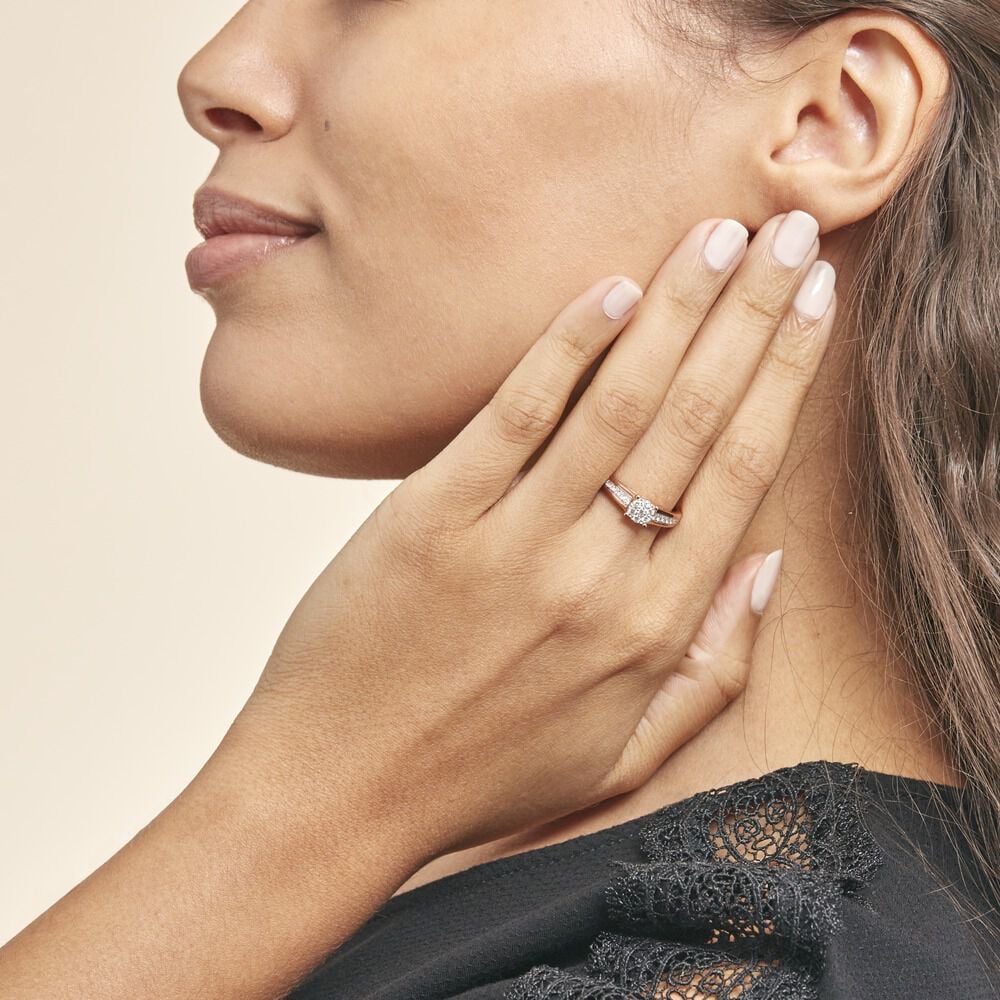 Bague Celia Or Rose Diamant - Bagues pierres pr&eacute;cieuses Femme | Marc Orian