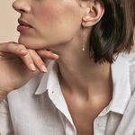 Boucles D'oreilles Pendantes Mascaret Argent Blanc Oxyde De Zirconium - Pendantes Femme | Marc Orian