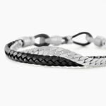 Bracelet Jourdan Colibri Acier Argent&eacute; - Bracelets cuir Homme | Marc Orian