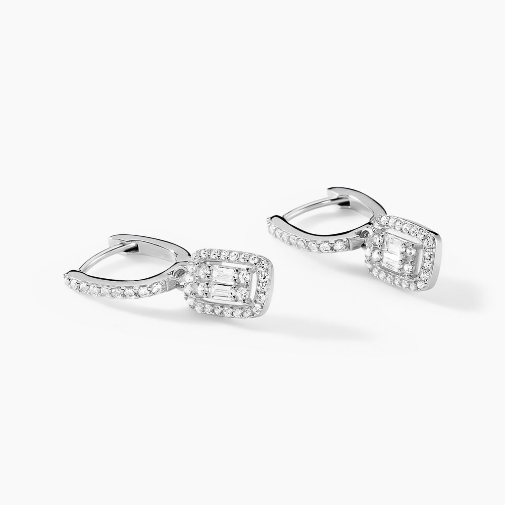 Créoles Gia Argent Blanc Oxyde De Zirconium - Créoles Femme | Marc Orian