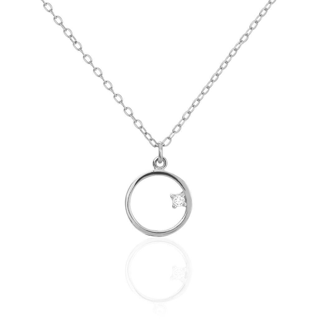 Collier Anas Argent Blanc Oxyde De Zirconium - Colliers avec pierres Femme | Marc Orian