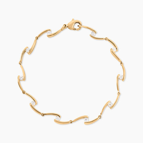 Bracelet Ayda Plaqu&eacute; Or Jaune Oxyde De Zirconium - Bracelets cha&icirc;nes Femme | Marc Orian