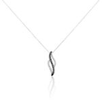 Collier Courbes Or Blanc Diamant - Colliers avec pierres Femme | Marc Orian