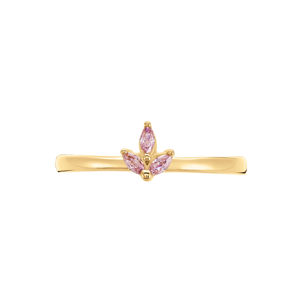 Bague Erma Plaqué Or Doré Oxyde De Zirconium - Bagues avec pierre Femme | Marc Orian