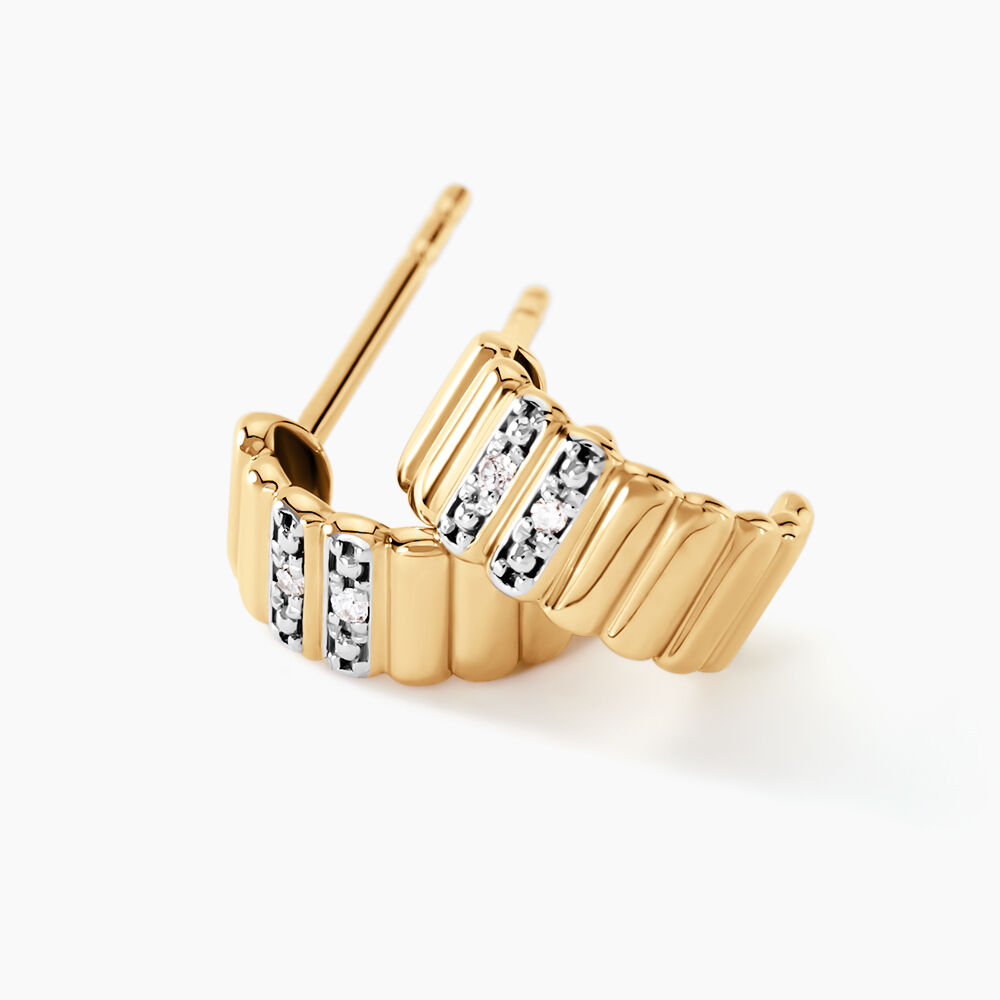 Créoles Diamantae Or Jaune Diamant -  Femme | Marc Orian