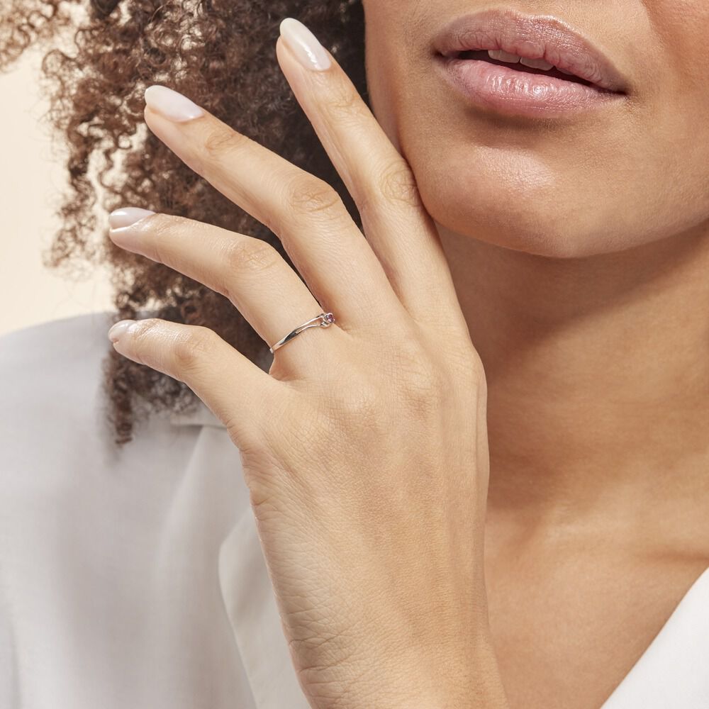 Bague Veroucha Or Blanc Amethyste - Bagues pierres fines Femme | Marc Orian