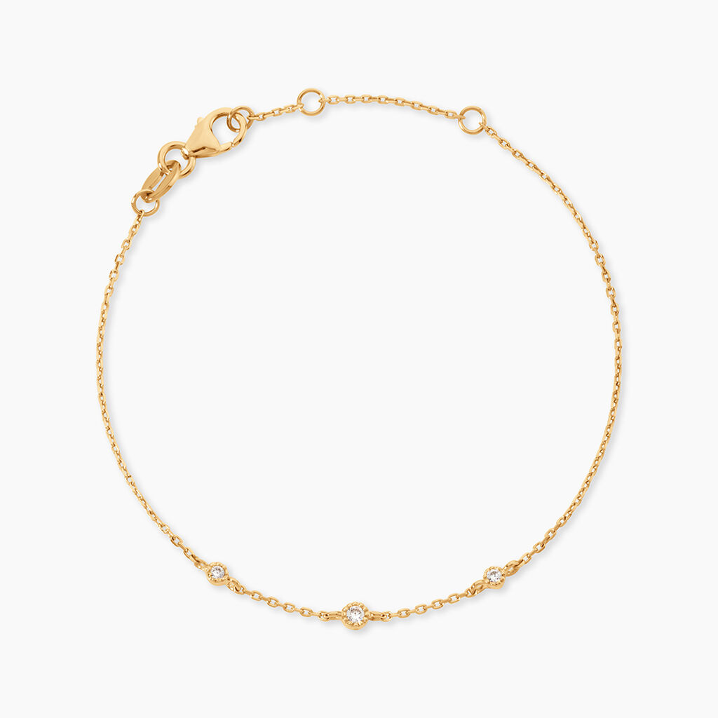Bracelet Gwenaele Plaqu&eacute; Or Jaune Oxyde De Zirconium - Bracelets fantaisie Femme | Marc Orian