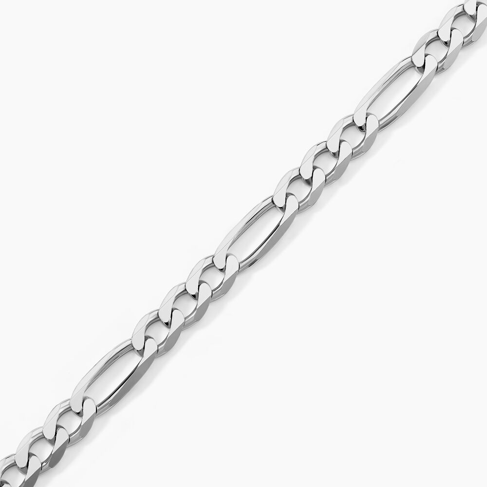 Bracelet Vivian Maille Alternee 1/3 Argent Blanc - Bracelets mailles Homme | Marc Orian